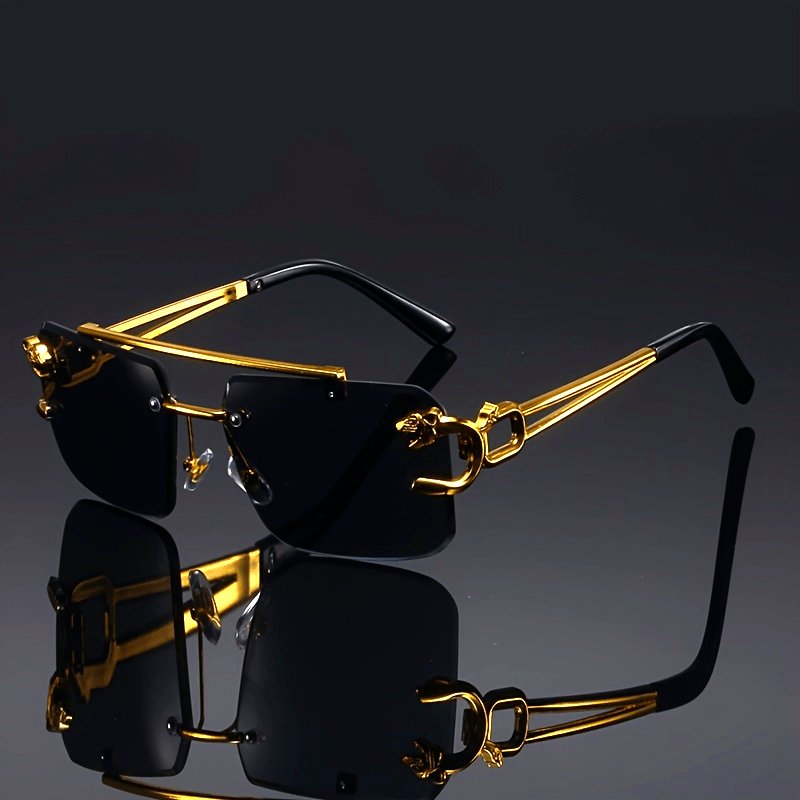 Vintage Outdoor Fashion - Vintage Luxury Golden Glasses Women's Punk