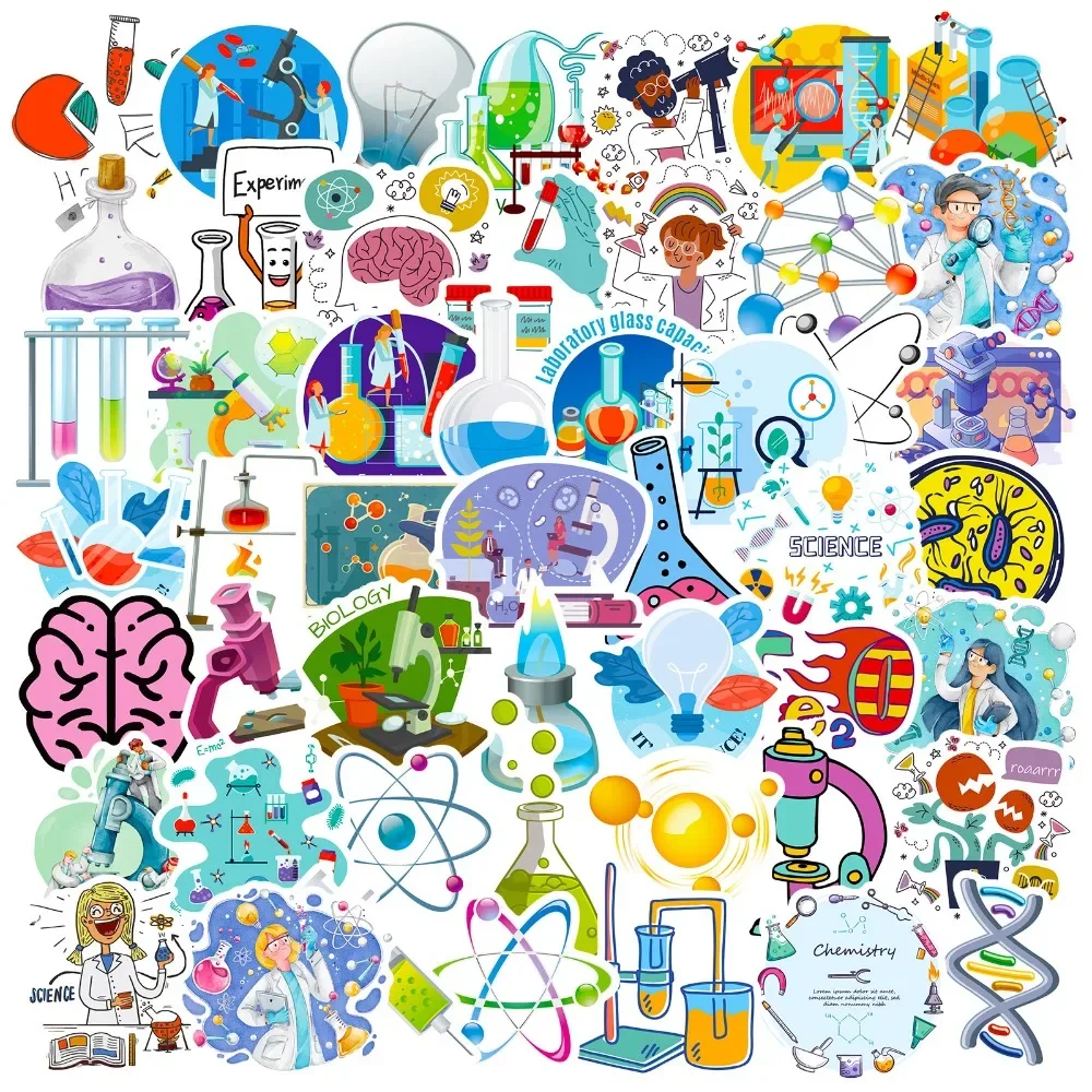 50PCS Cartoon Science Lab Stic - مراجعة Vintage Fashion Toys وسعره