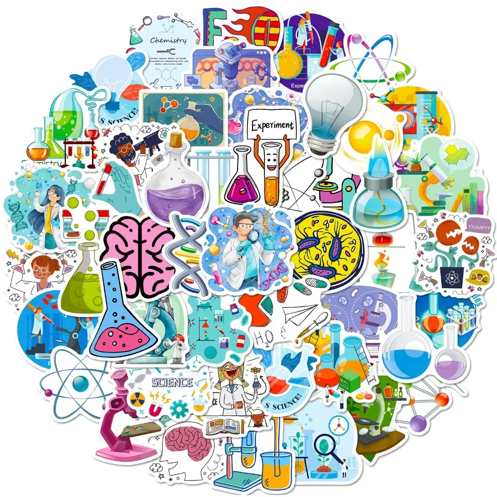 50PCS Cartoon Science Lab Stic - مراجعة Vintage Fashion Toys وسعره