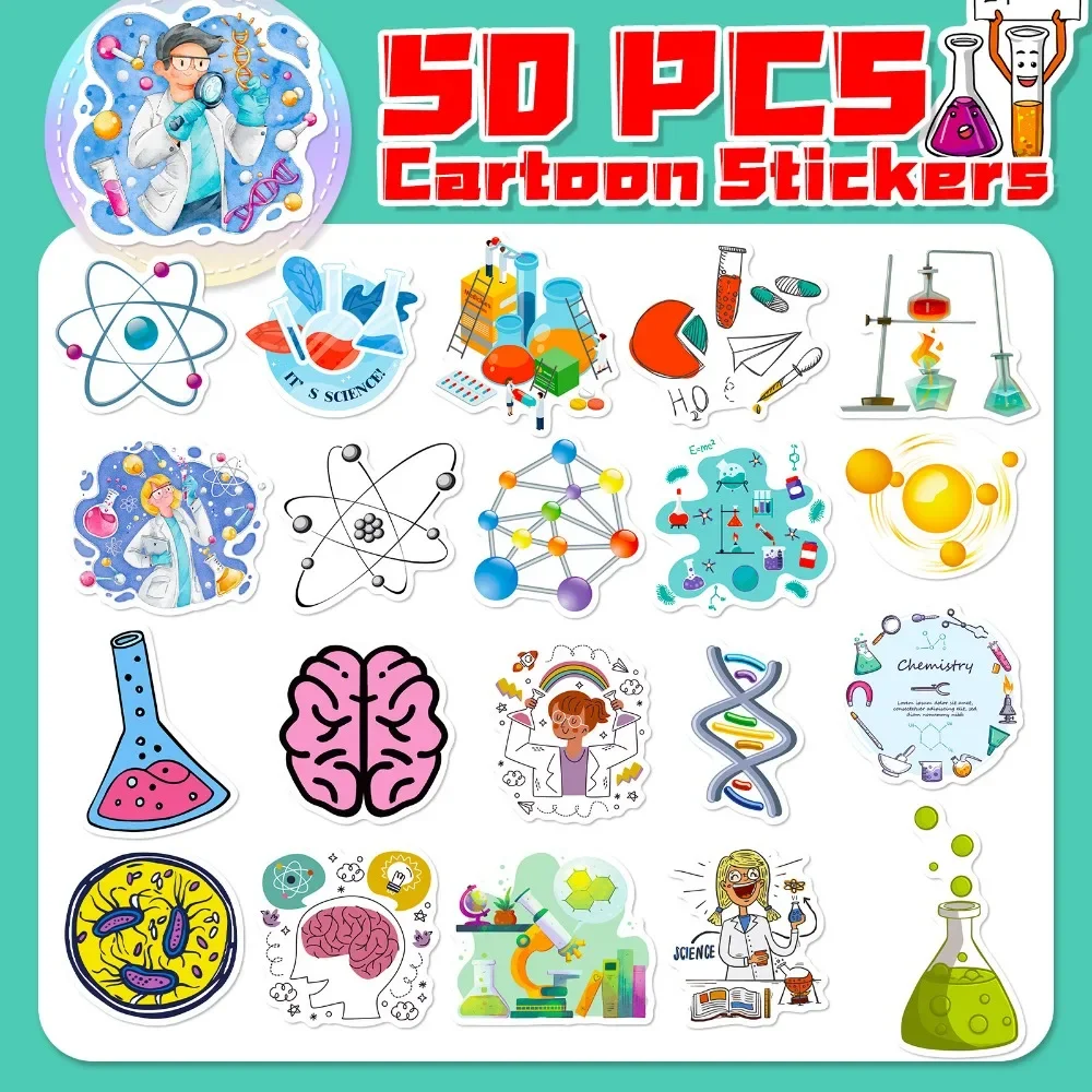 50PCS Cartoon Science Lab Stic - مراجعة Vintage Fashion Toys وسعره