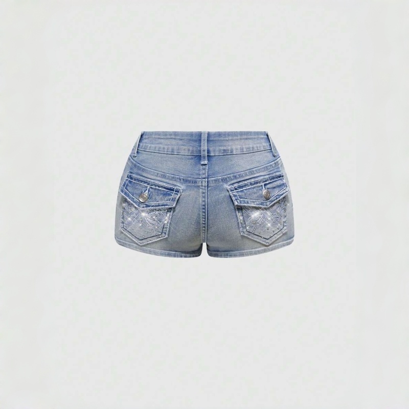 Embellished Crystal Back Pocke - مراجعة Vintage Fashion Jeans وسعره