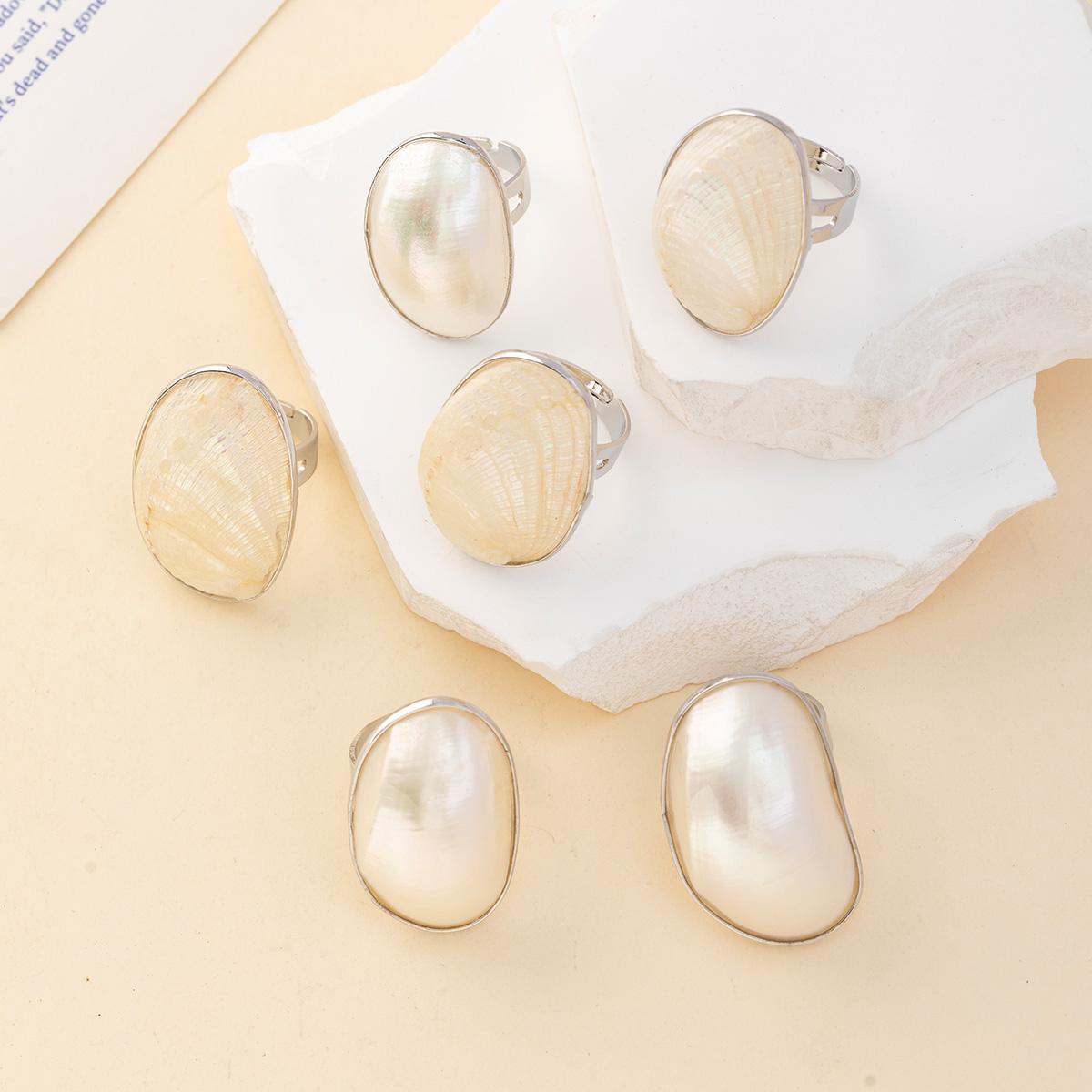 Vintage Chunky Shell Rings for - مراجعة Vintage Fashion Outlet وسعره