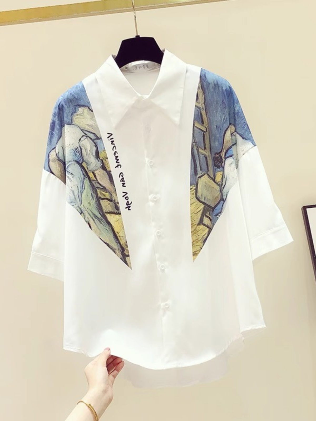 White Printed Chiffon Short Sl - مراجعة Vintage Fashion Outlet وسعره