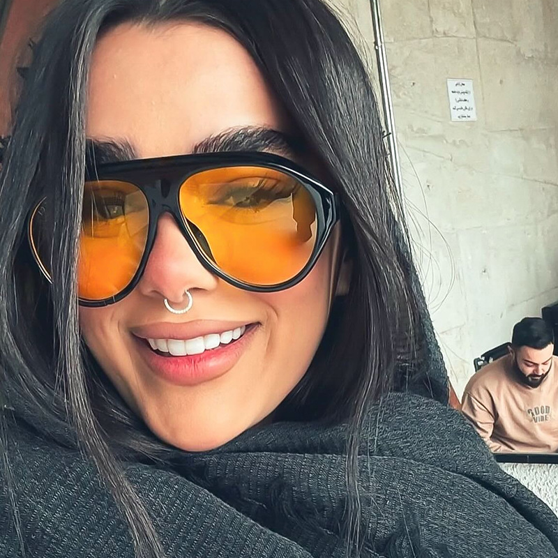 Fashion Oversized Pilot Sungla - مراجعة Vintage Outdoor Fashion وسعره