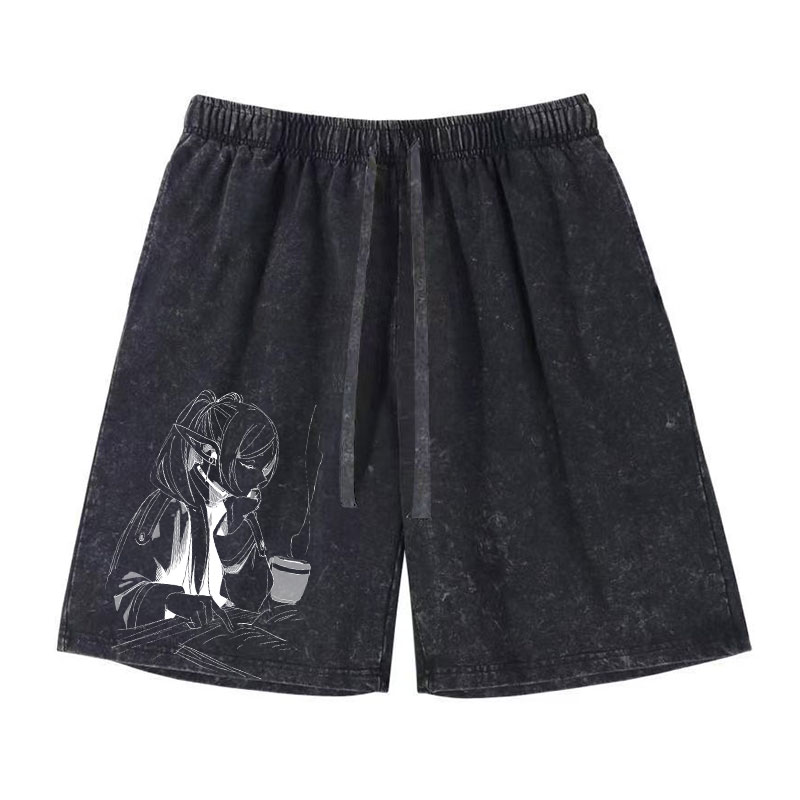 Anime Frieren Shorts Vintage W - مراجعة Vintage Fashion Model وسعره