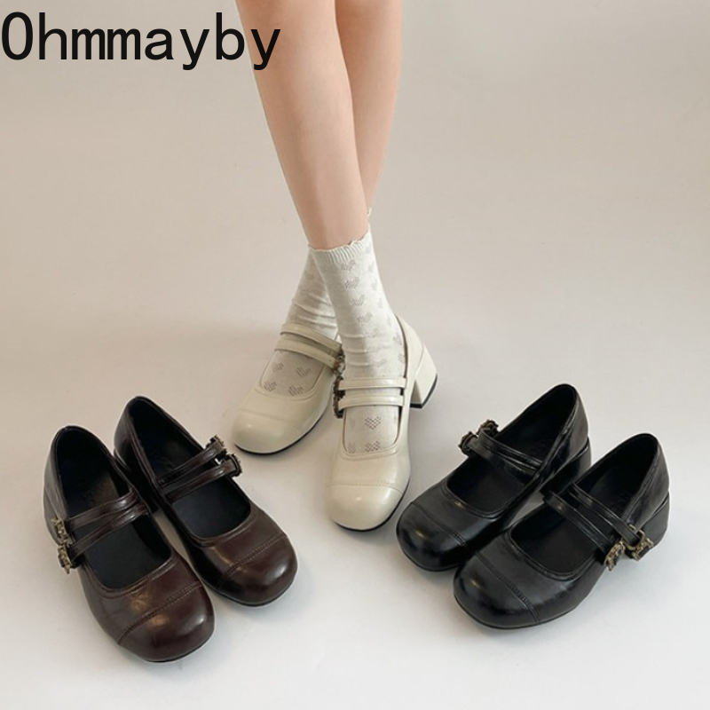 Vintage Thick Heel Women Mary  - مراجعة Vintage Outdoor Fashion وسعره