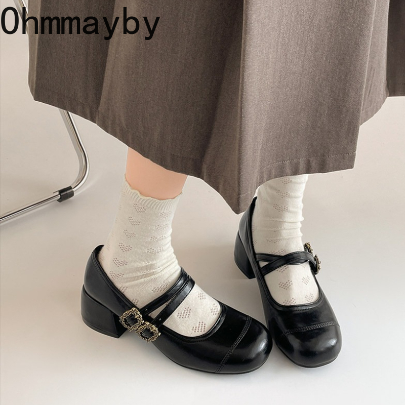 Vintage Thick Heel Women Mary  - مراجعة Vintage Outdoor Fashion وسعره
