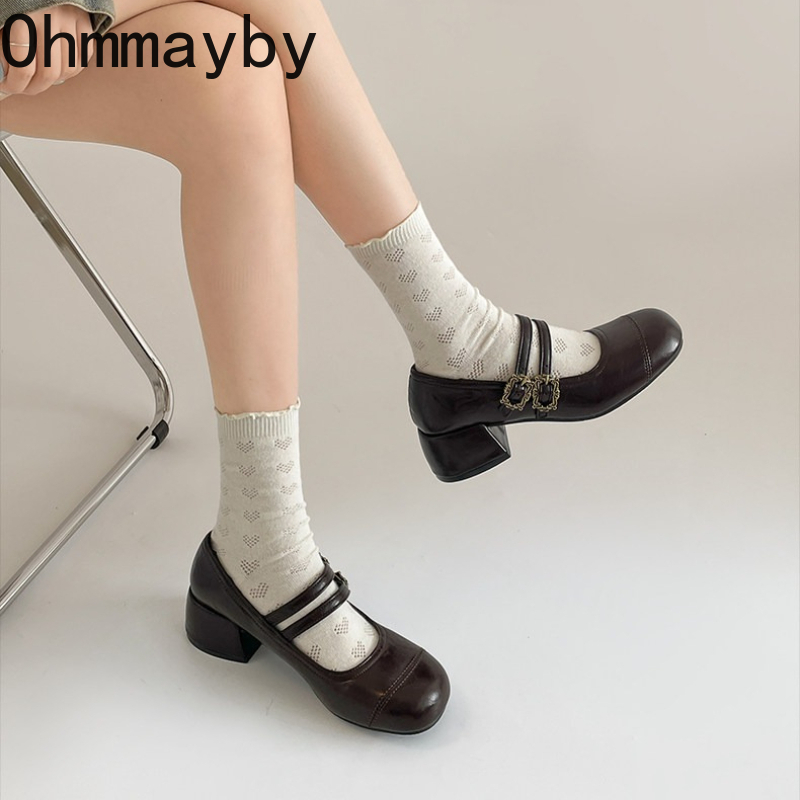 Vintage Thick Heel Women Mary  - مراجعة Vintage Outdoor Fashion وسعره