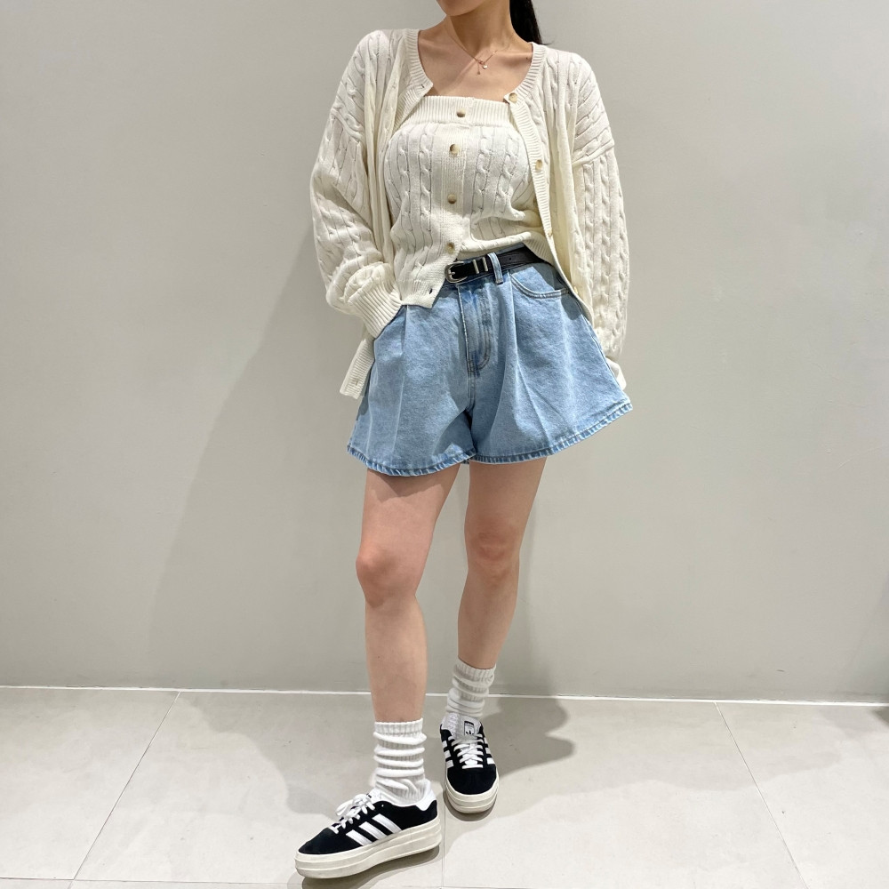 High Waist Denim Shorts Minima - مراجعة Vintage Fashion Influencer وسعره