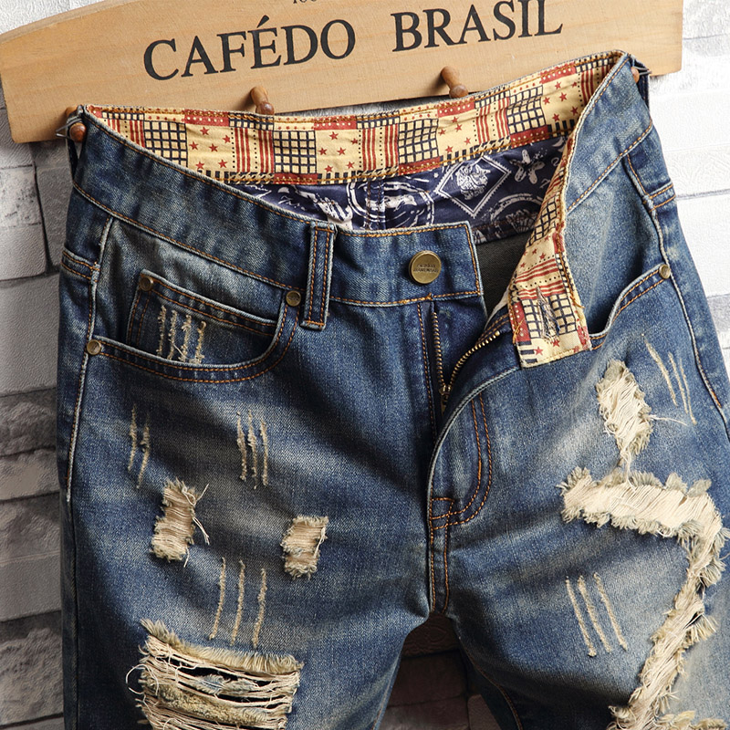Ripped Hip-hop Denim Shorts Me - مراجعة Vintage Fashion Jeans وسعره