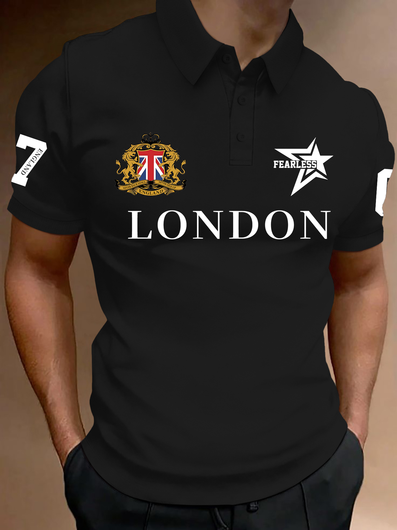 Men's Fashion Printed Polo Shi - مراجعة Vintage Fashion London وسعره