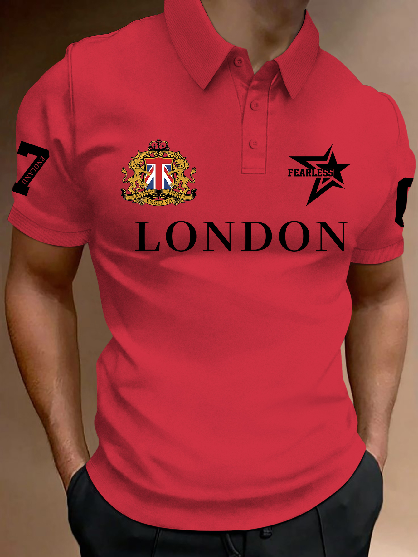 Men's Fashion Printed Polo Shi - مراجعة Vintage Fashion London وسعره