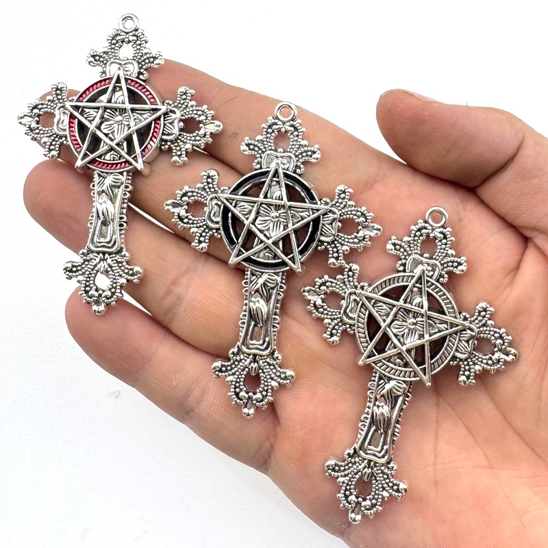 2pcs 30x15mm Gothic Big Cross  - مراجعة Vintage Fashion Theme وسعره