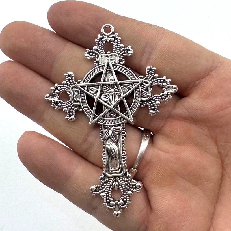 2pcs 30x15mm Gothic Big Cross  - مراجعة Vintage Fashion Theme وسعره