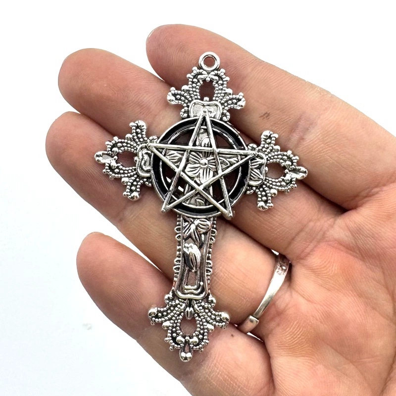 2pcs 30x15mm Gothic Big Cross  - مراجعة Vintage Fashion Theme وسعره