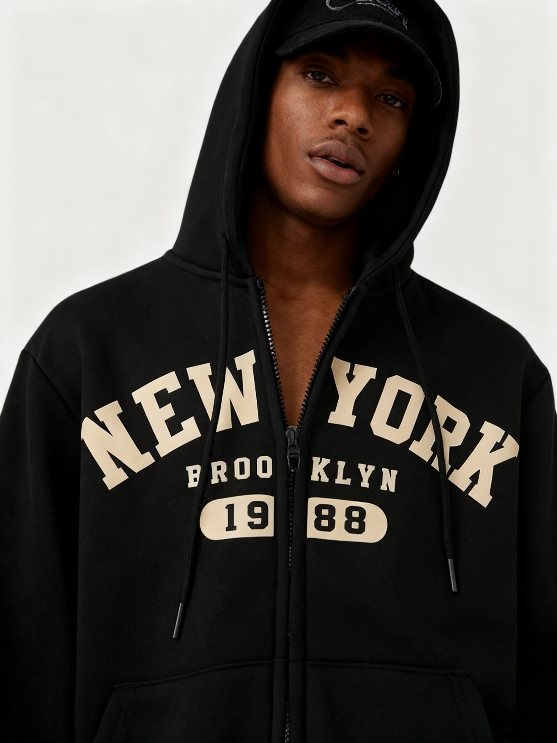 New York 1988 Men Winter zip h - مراجعة Vintage Fashion New York وسعره