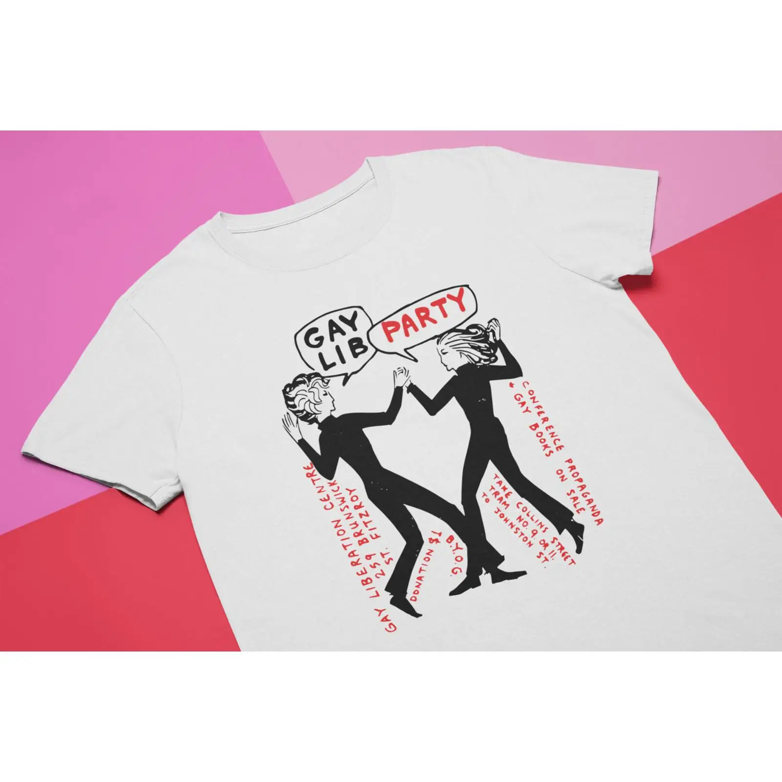 Gay Lib Party T Shirt Vintage  - مراجعة Vintage Queer Fashion وسعره