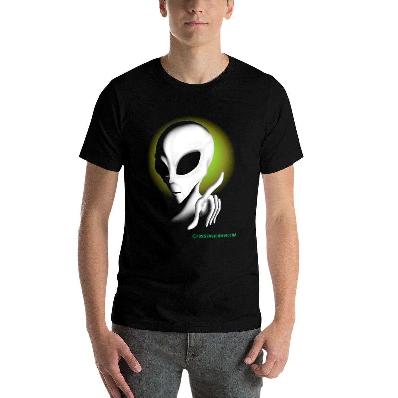1995 ALIEN Vintage Glow In The - مراجعة Vintage Fashion Victim Shirt وسعره