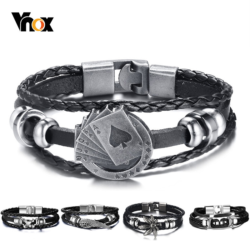 Vnox Lucky Vintage Men's Leath - مراجعة Vintage Vegas Fashion وسعره