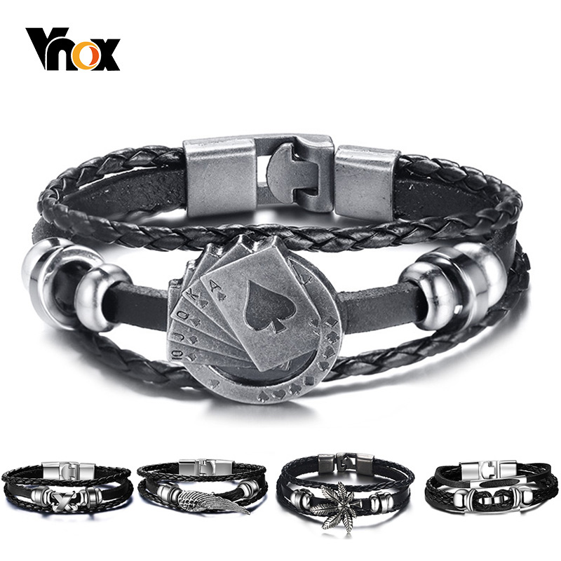Vnox Lucky Vintage Men's Leath - مراجعة Vintage Vegas Fashion وسعره