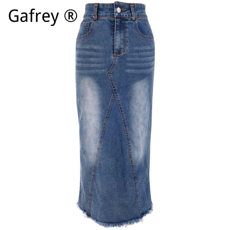 Women Denim Midi Skirt High Wa - مراجعة Vintage Fashion Jeans وسعره