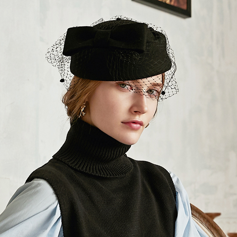 British Style Wool Beret with  - مراجعة Vintage Fashion Influencer وسعره