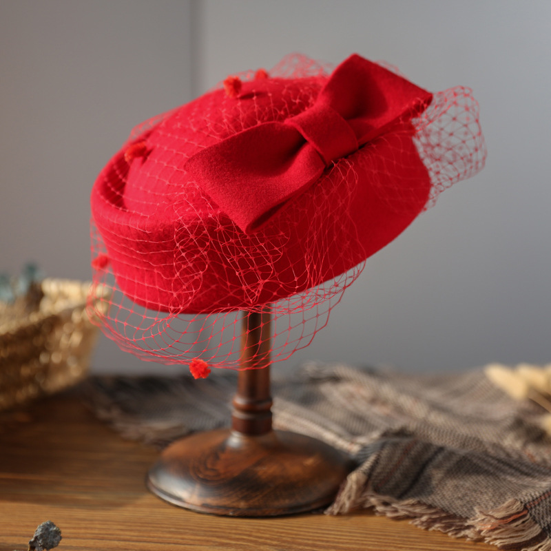 British Style Wool Beret with  - مراجعة Vintage Fashion Influencer وسعره