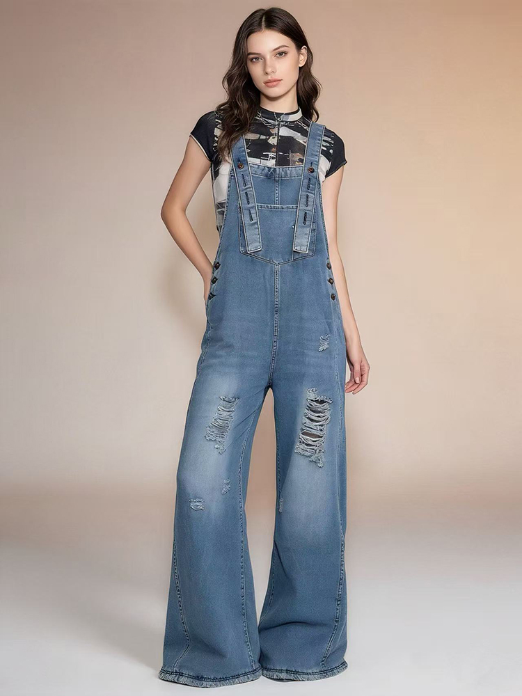 Fashion Retro Ripped Hole Deni - مراجعة Vintage Fashion Jeans وسعره