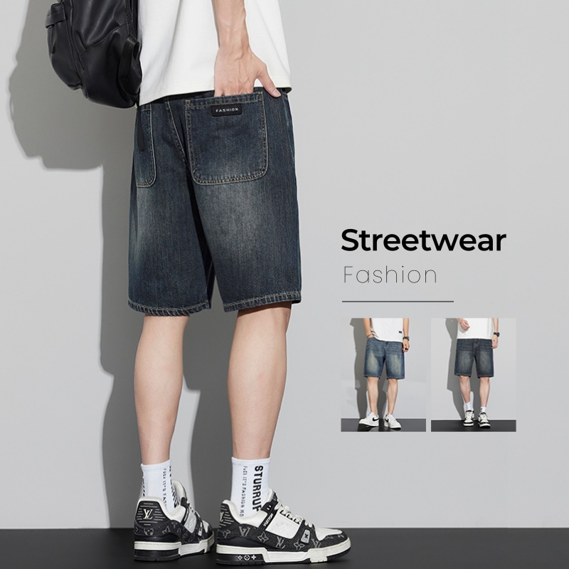 Men's Vintage Denim Shorts Sum - مراجعة Vintage Fashion Jeans وسعره
