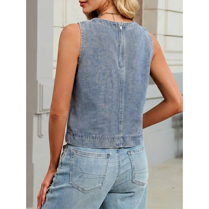 Benuynffy Casual Round Neck De - مراجعة Vintage Fashion Jeans وسعره