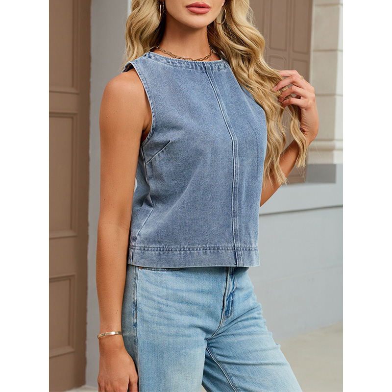 Benuynffy Casual Round Neck De - مراجعة Vintage Fashion Jeans وسعره