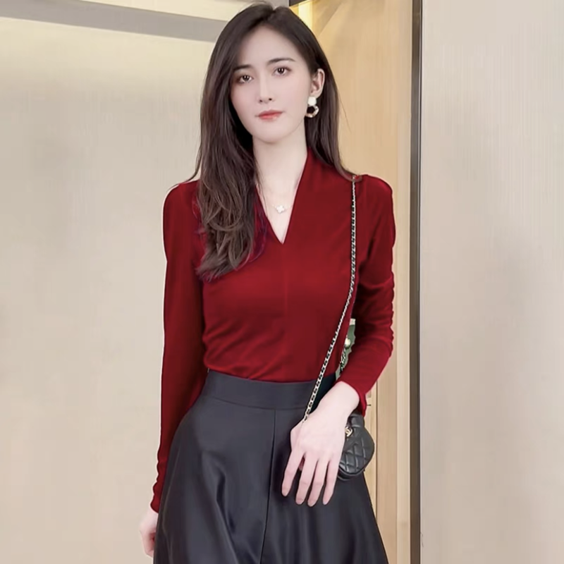 Fashion elegant V-neck long sl - مراجعة V Vintage Fashion وسعره