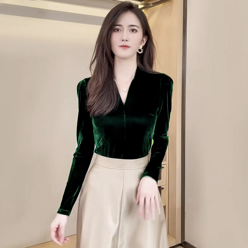 Fashion elegant V-neck long sl - مراجعة V Vintage Fashion وسعره