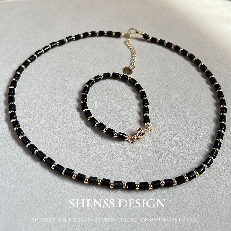 Natural 4mm obsidian Necklace  - مراجعة Vintage Fashion Theme وسعره