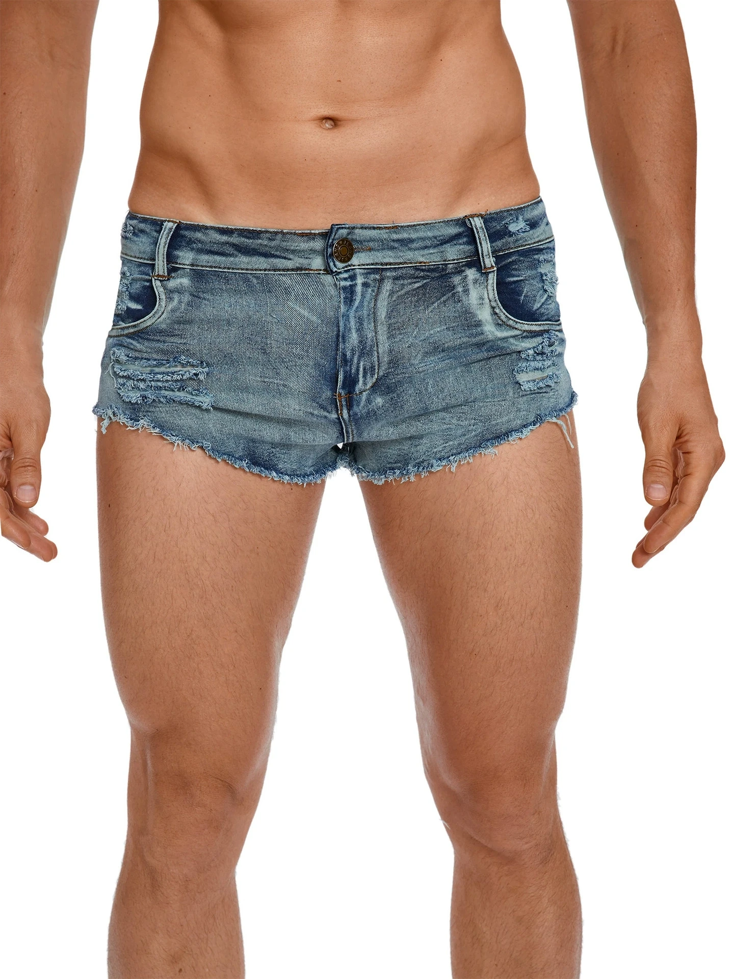 Men's Low Waist Jeans Shorts F - مراجعة Vintage Fashion Jeans وسعره