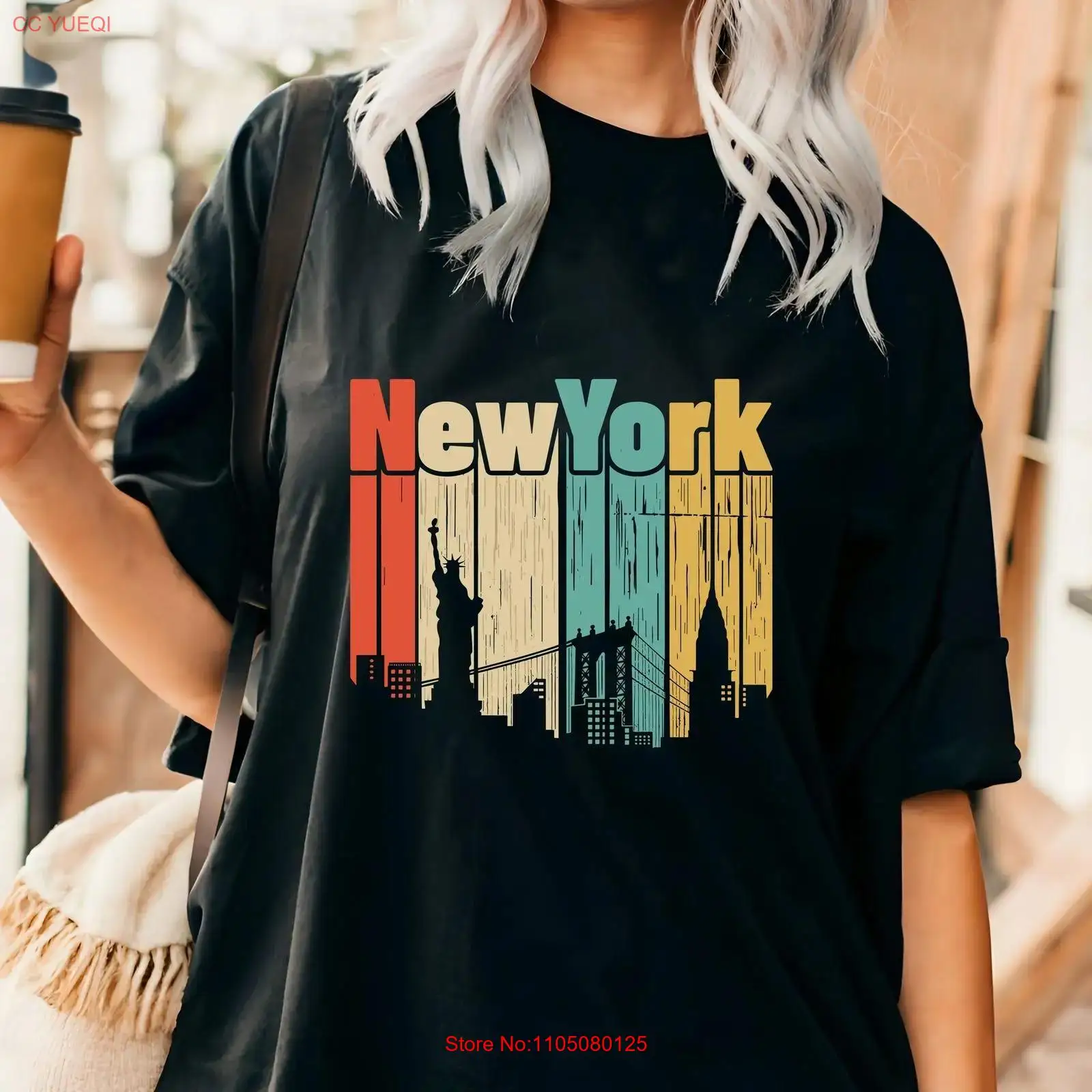 New York retro T shirt USA Tra - مراجعة Vintage Fashion New York وسعره