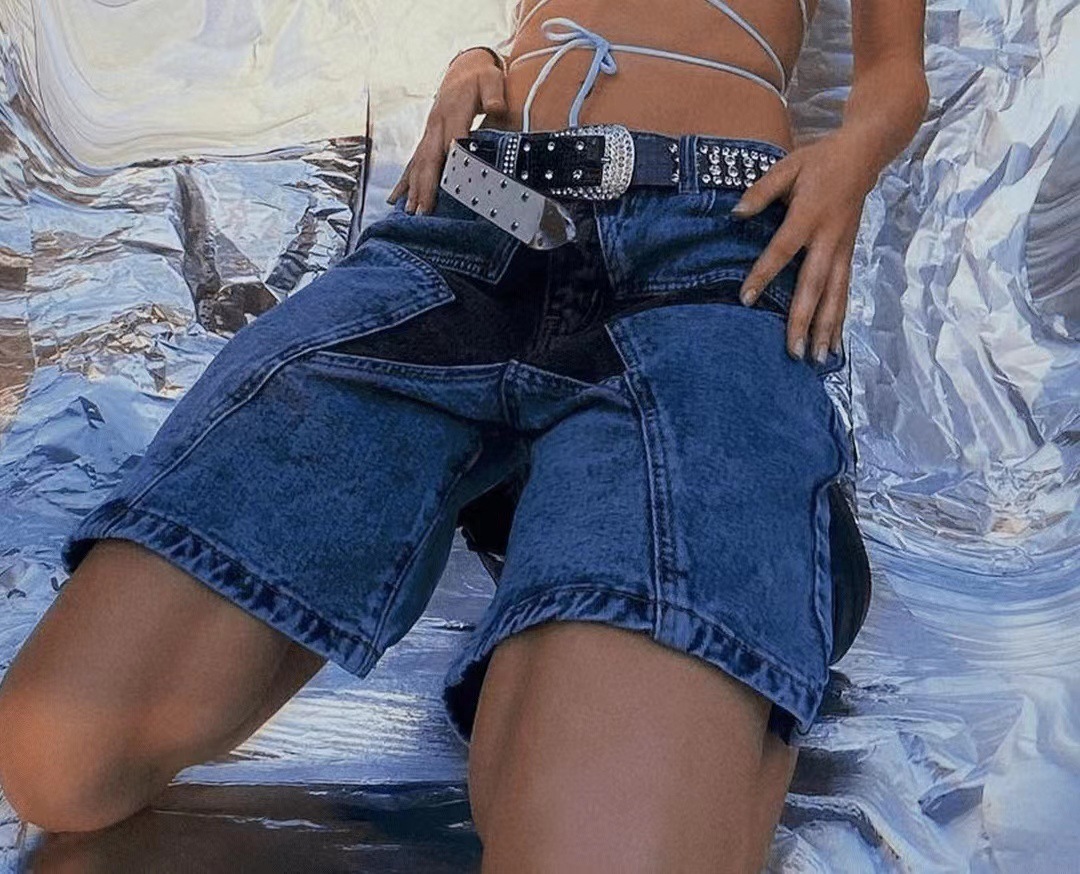 Stars Patchwork Women Short Je - مراجعة Vintage Fashion Jeans وسعره