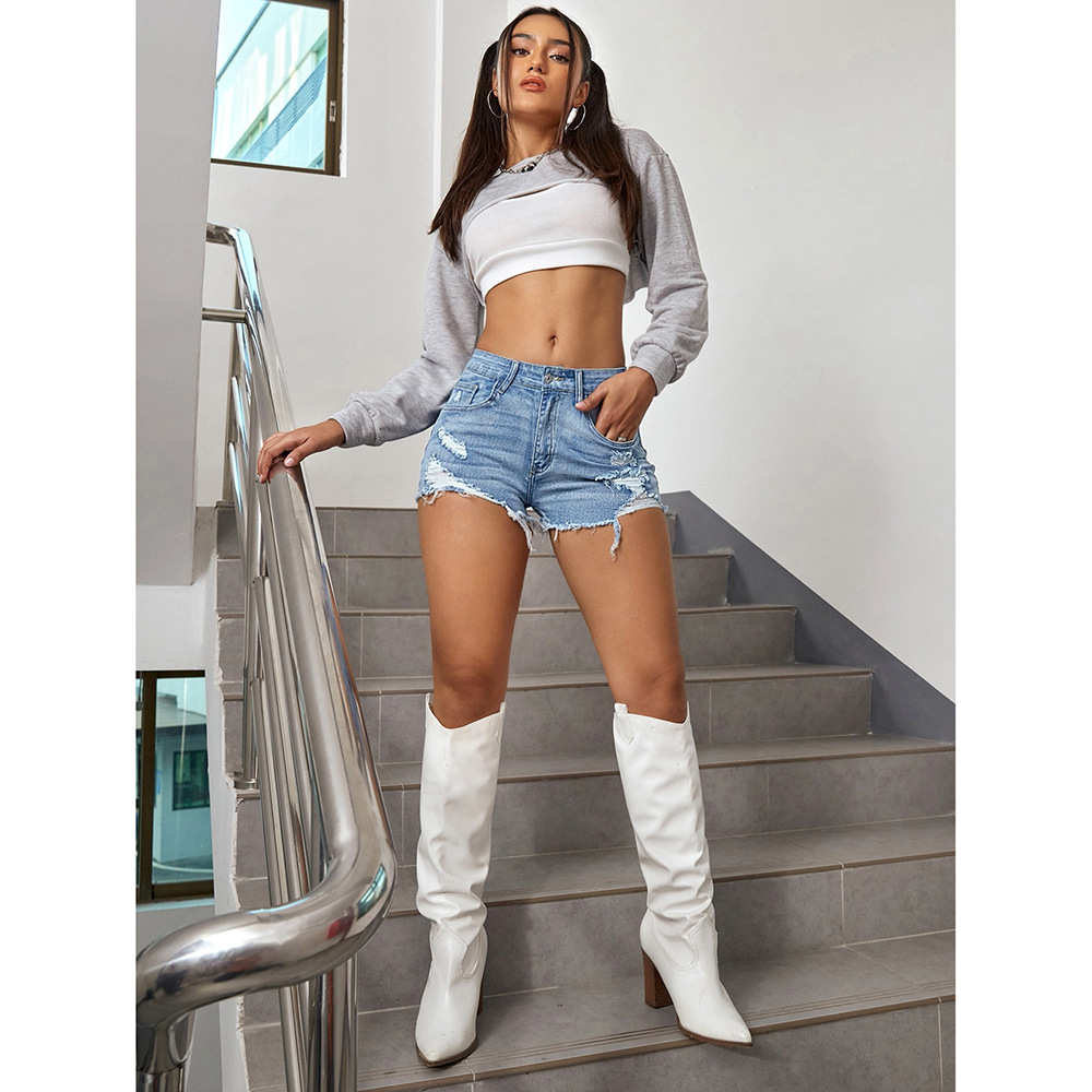2026 Summer New Women's Ripped - مراجعة Vintage Fashion Jeans وسعره